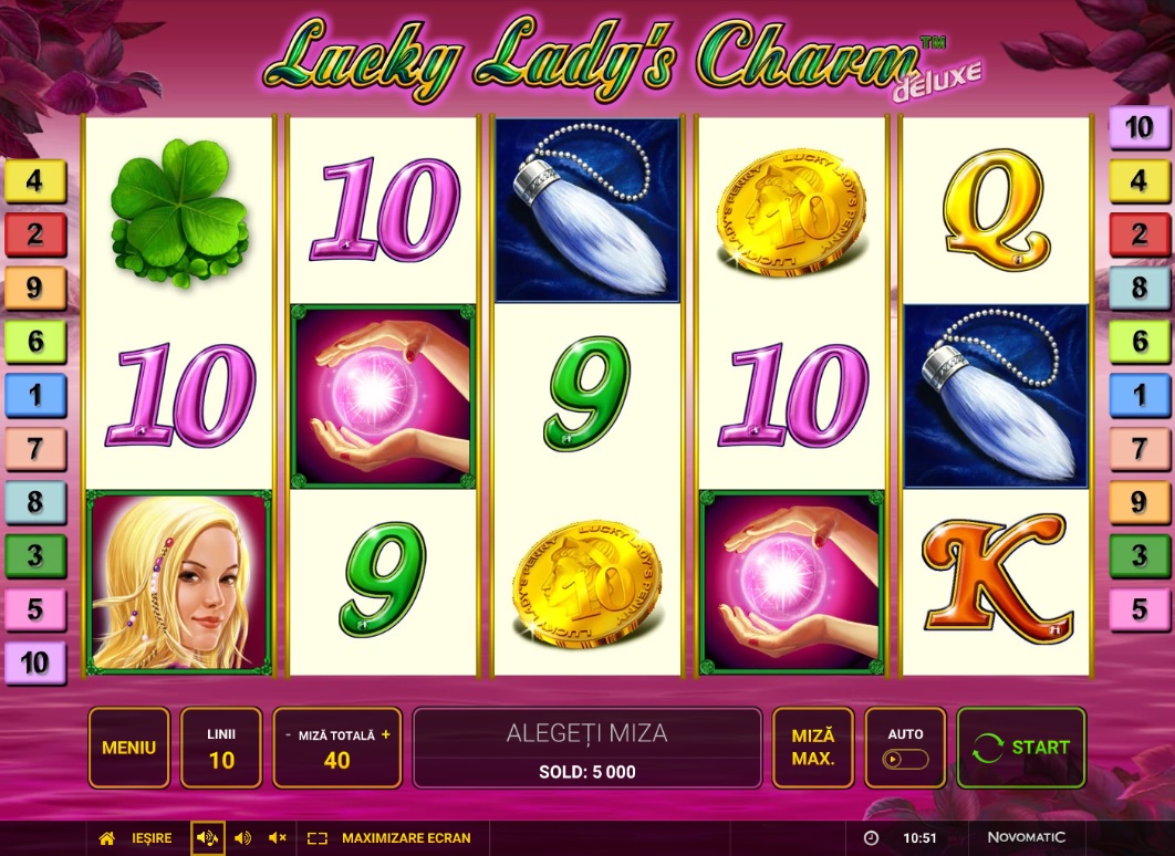 Jocul de păcănele online Lucky Lady’s Charm Deluxe în cazinoul online