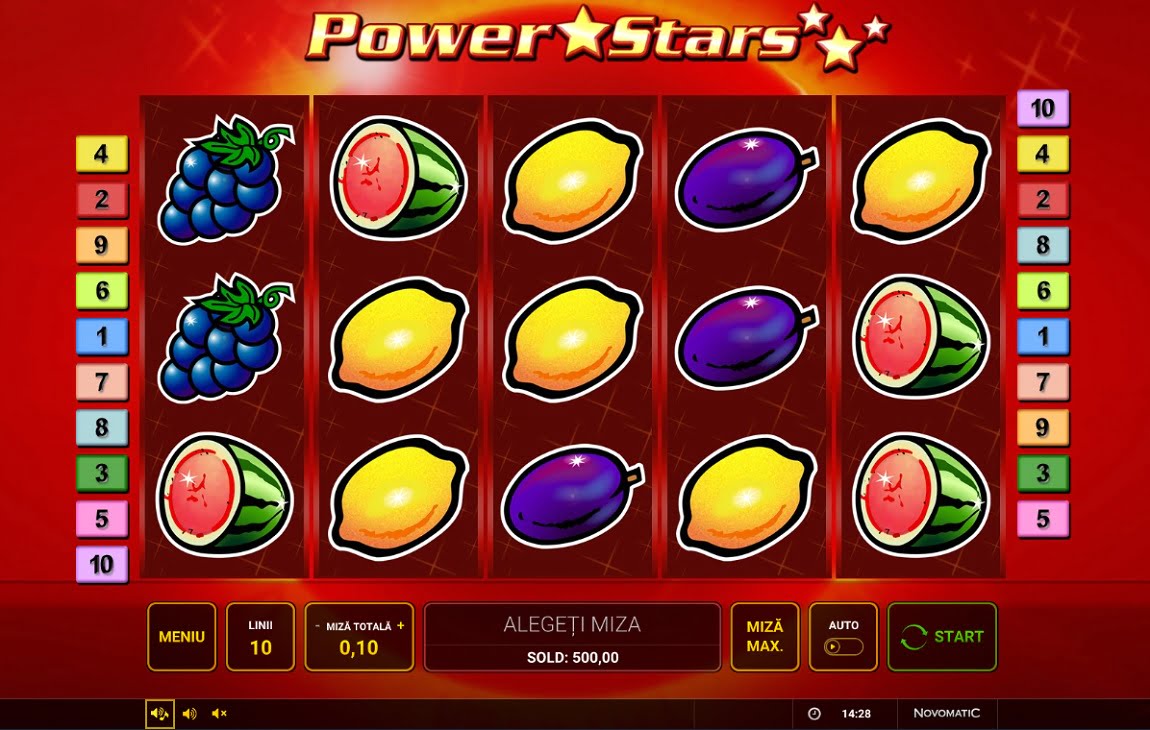 Jocul Power Stars Deluxe la Vlad Casino - Păcănele Online