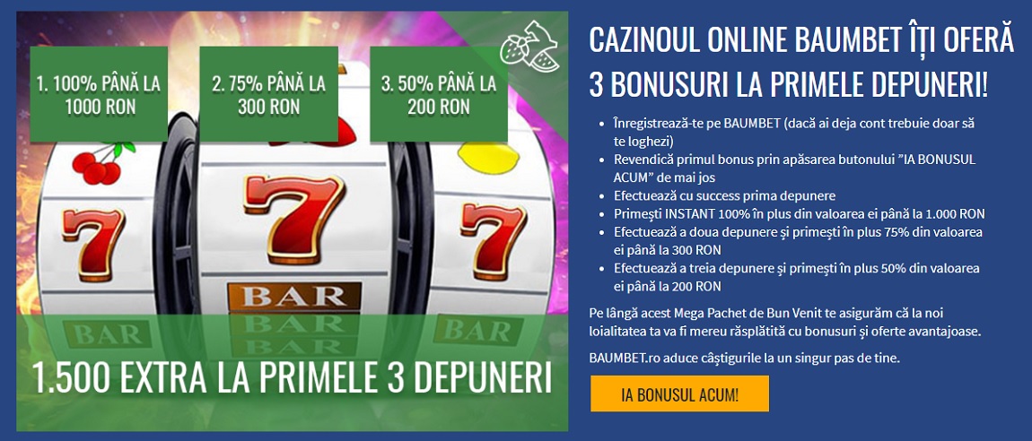 Pachet de bun venit la Baumbet Casino