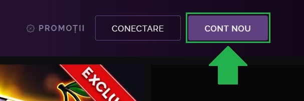 Deschiderea unui cont nou la CashPot Casino